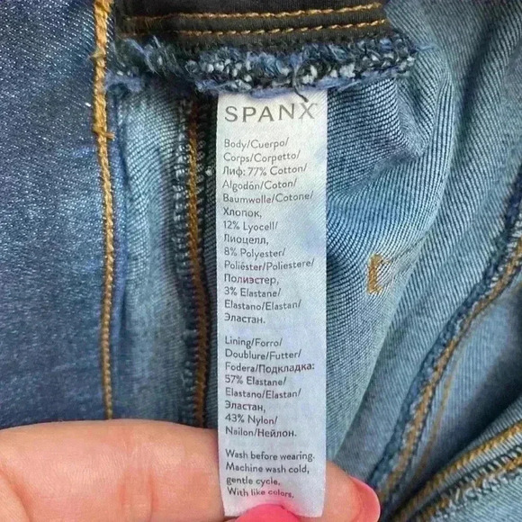 Spanx Distressed Skinny Ankle Jeans Medium - Picture 8 of 8